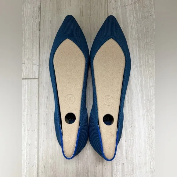 Rothy's Point Flats in Poseidon Blue, size 8.5 - Picture 5 of 7